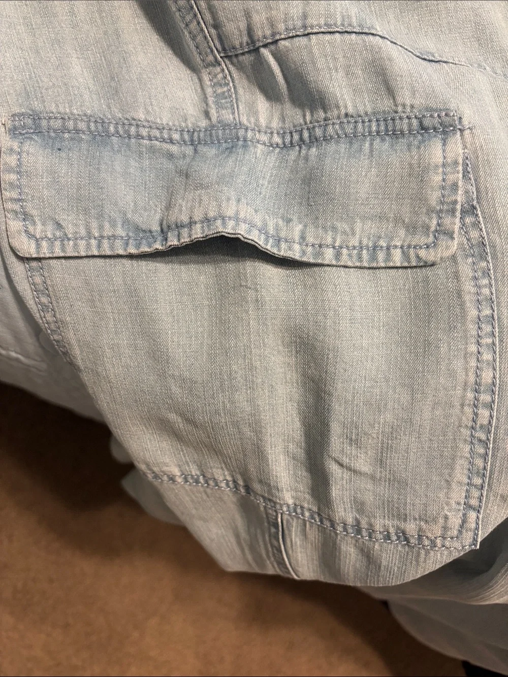 Velvet Hearts Tencel Cargo Denim Pants - Picture 6 of 9